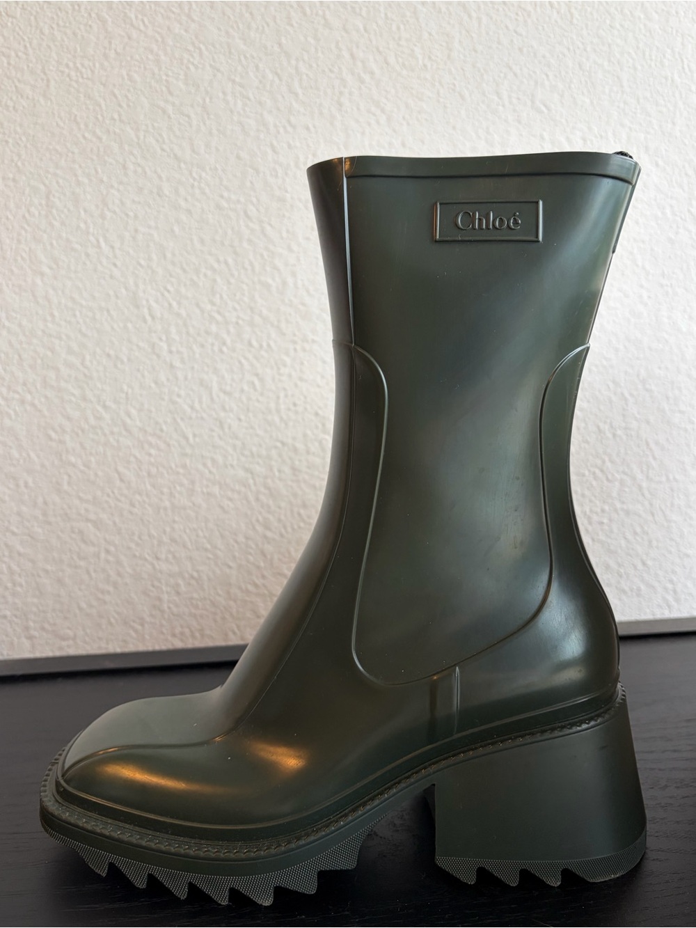 Green Chloe Betty rain boots